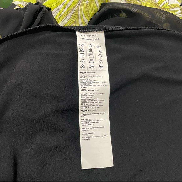 Joseph Ribkoff Electric Boho Minimalist Black Green Poncho Tunic Blouse Sz 16 - Picture 11 of 12